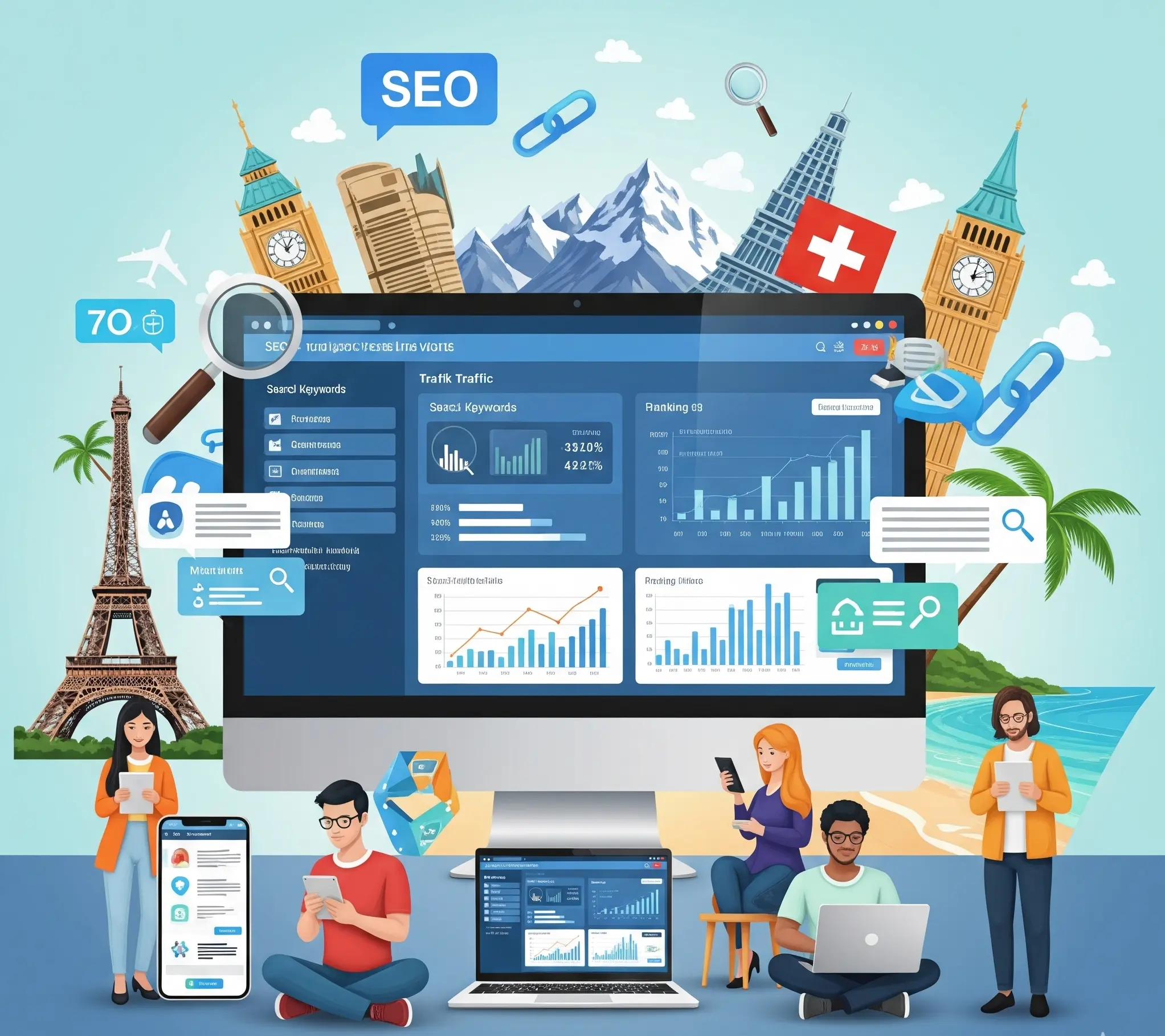 خدمات سئو سایت آژانس مسافرتی